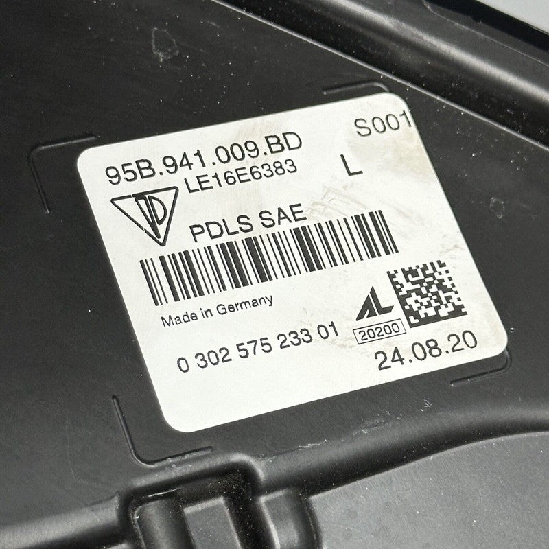95B941009BD PORSCHE MACAN TURBO HEADLIGHT LEFT DRIVER FULL LED 95B941009BD 2019 2020 2021