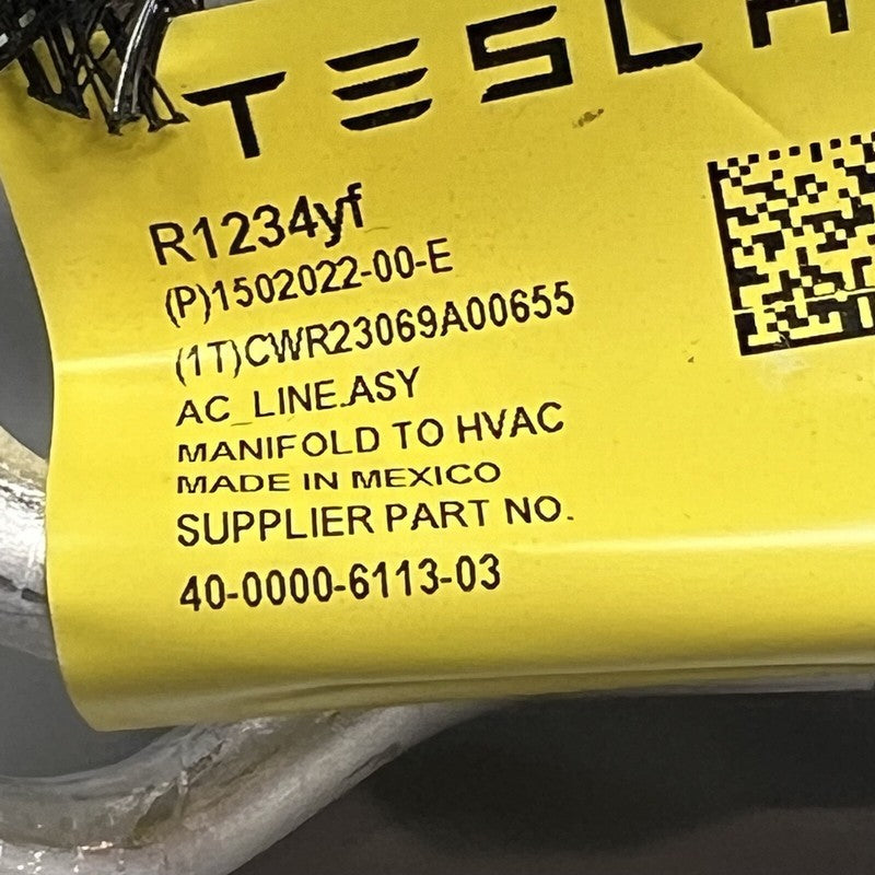 1032158-00-F TESLA MODEL Y CONDITIONER LINE MANIFOLD TO HVAC 2020 21 22 2023 OEM 1502022-00-E