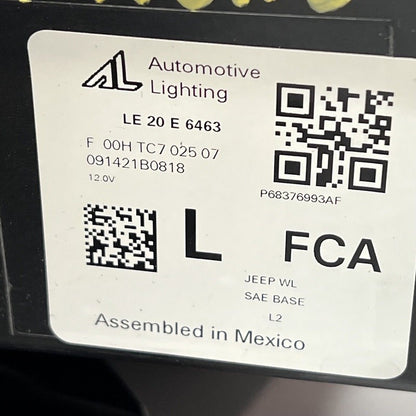 68376993AF JEEP GRAND CHEROKEE HEADLIGHT LEFT DRIVER LED 2021 2022 2023 OEM 68376993AF