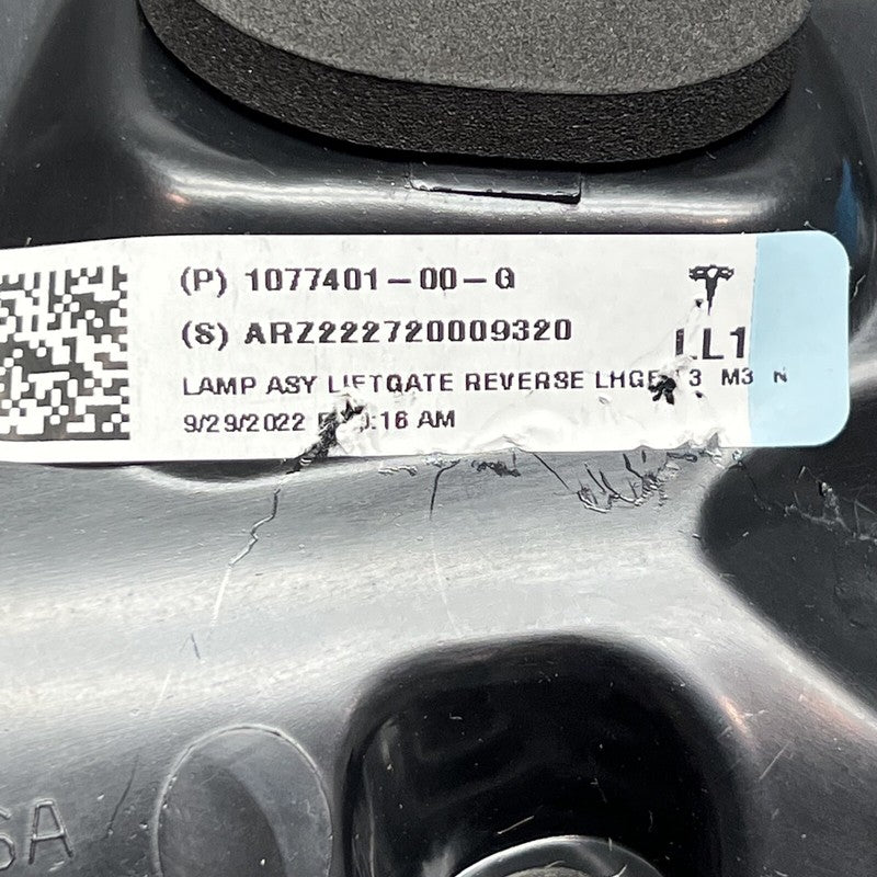 1077401-00-G TESLA MODEL 3 Y TAIL LIGHT TRUNK LEFT DRIVER 2018 19 20 21 2022 OEM 1077401-00-G