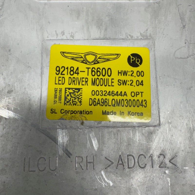 HYUNDAI GENESIS GV80 HEADLIGHT BALLAST 2025 2026 OEM 92184-T6600