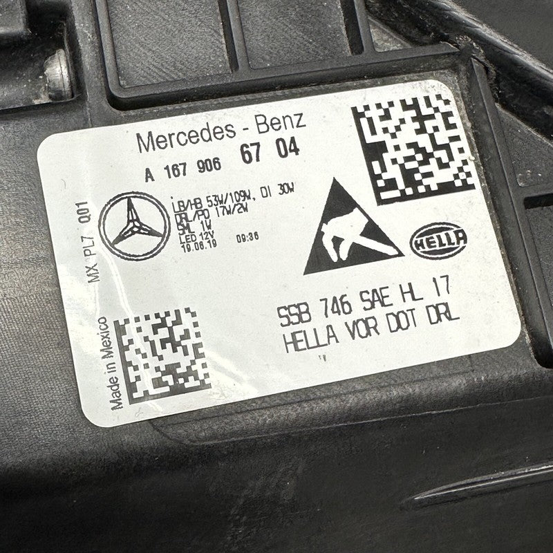 A1679066704 MERCEDES BENZ GLE350 HEADLIGHT LEFT DRIVER MULTIBEAM LED GLE450 2020 21 2022 OEM