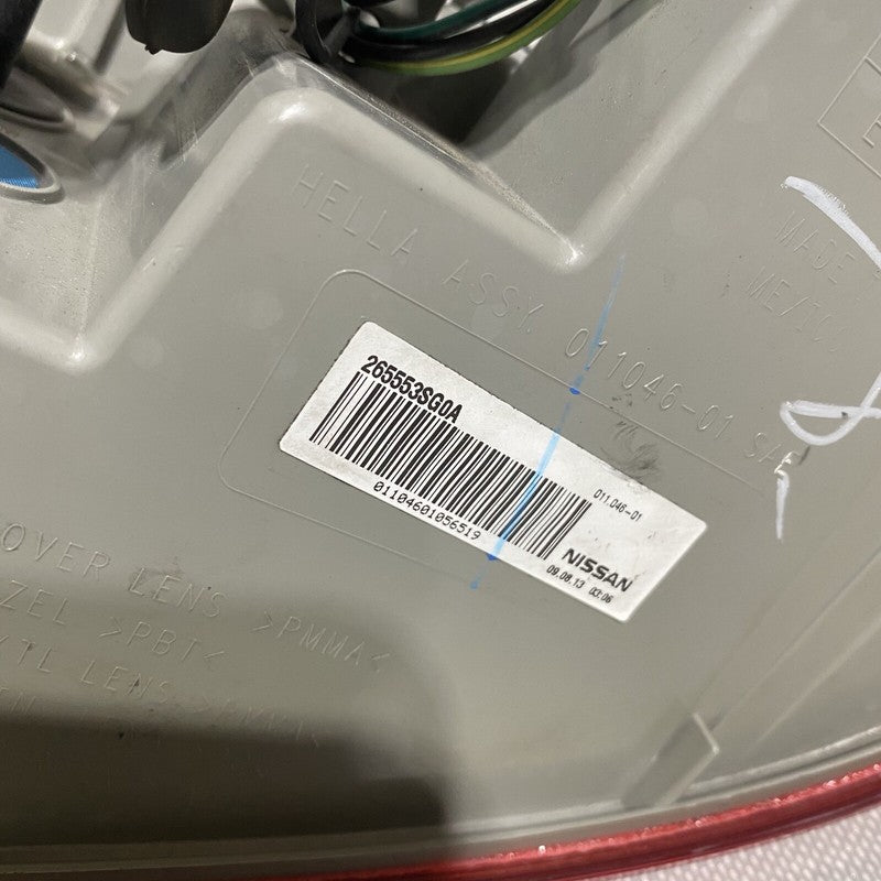 265553SG0A NISSAN SENTRA TAIL LIGHT LEFT DRIVER 265553SG0A 2013 2014 LED OEM