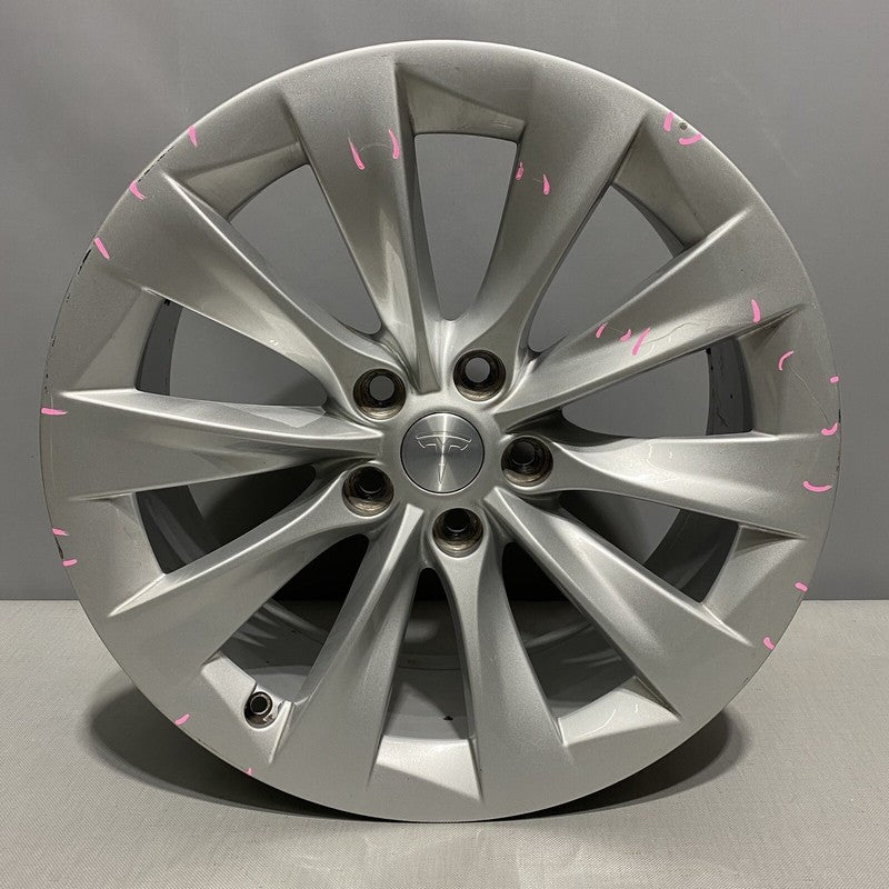 1059337-00-A TESLA MODEL S WHEEL RIM SILVER 19” 1059337-00-A OEM 2016 2017 2018 2019 2020