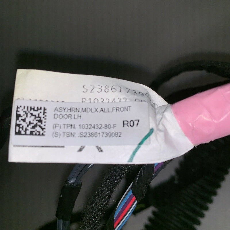 1032432-80-F TESLA MODEL X LEFT FRONT DOOR WIRING HARNESS 2015 2016 2017 OEM