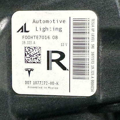 1077372-00-K TESLA MODEL 3 HEADLIGHT RIGHT PASSENGER 2017 2018 2019 2020 1077372-00-K LED OEM
