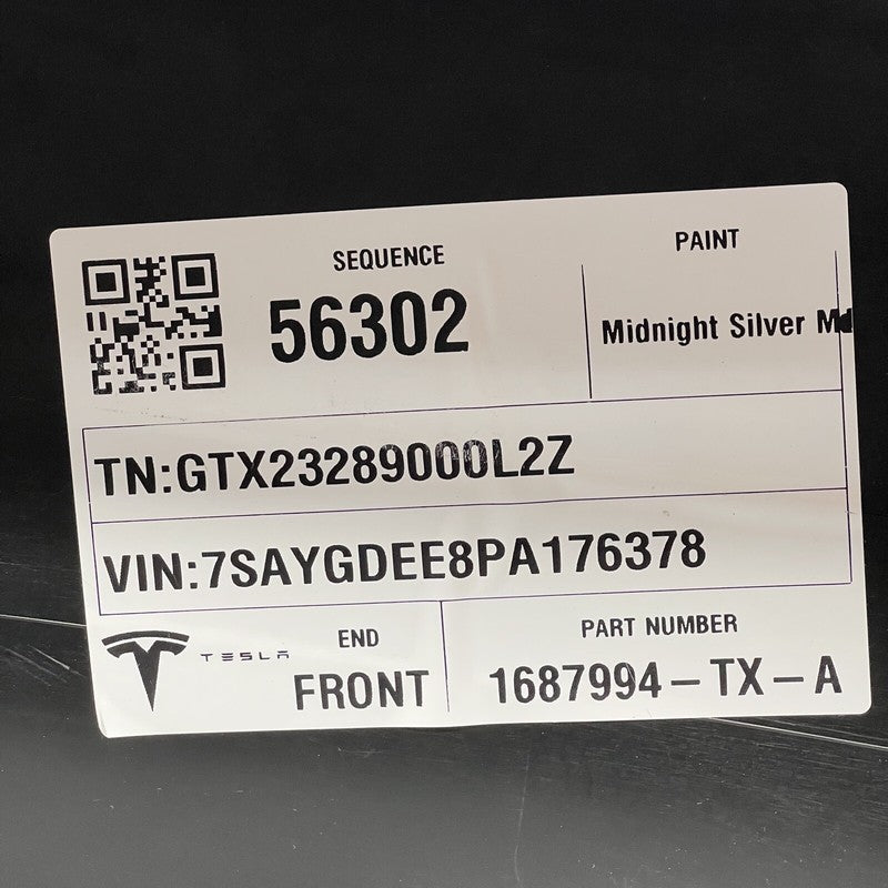 1687994-TX-A TESLA MODEL Y FRONT BUMPER 2023 2024 NON SENSOR OEM 1687994-TX-A