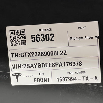 1687994-TX-A TESLA MODEL Y FRONT BUMPER 2023 2024 NON SENSOR OEM 1687994-TX-A