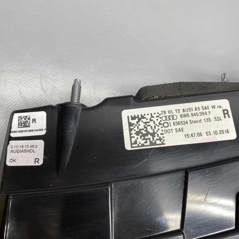 8W6945094F AUDI A5 S5 TRUNK TAIL LIGHT RIGHT SIDE 2018 2019 2020 LED OEM 8W6945094F