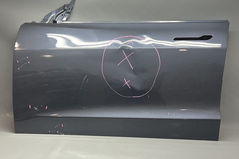 1081421-E0-C TESLA MODEL 3 DOOR LEFT FRONT 2017 2018 2019 2020 2021 2022 GREY 1081421-E0-C