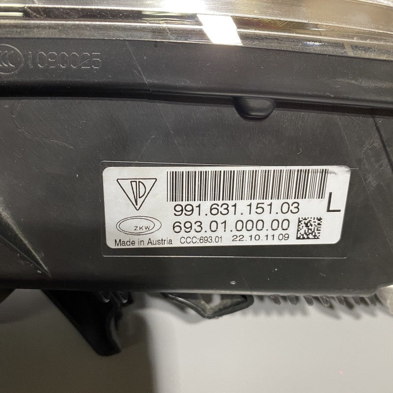 PORSCHE 911 CARRERA FOG LIGHT LEFT DRIVER 99163115103 2012 2013 2014 2