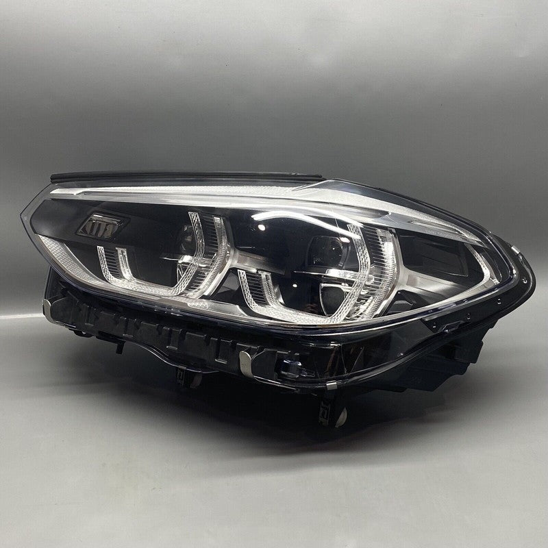8739657-02 BMW X3 HEADLIGHT LEFT DRIVER X4 2018 2019 2020 2021 LED BURNED 8739657-02