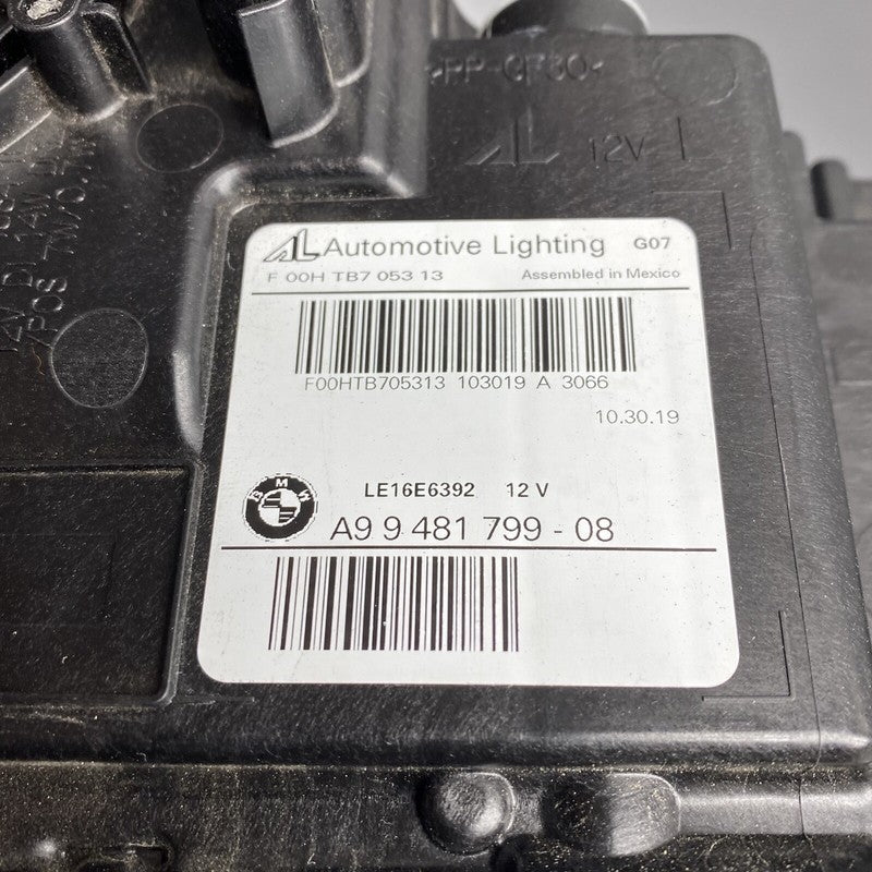 9481799 BMW X7 HEADLIGHT LEFT DRIVER LED 9481799 2019 2020 2021 OEM DAMAGED LED