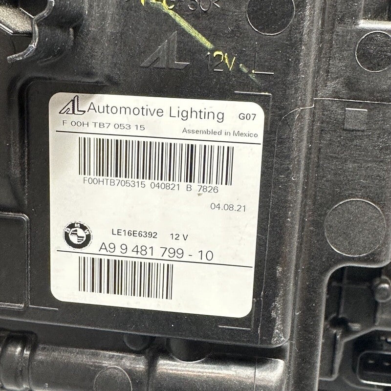 BMW X7 HEADLIGHT LEFT DRIVER 2019 2020 2021 LED OEM 9481799