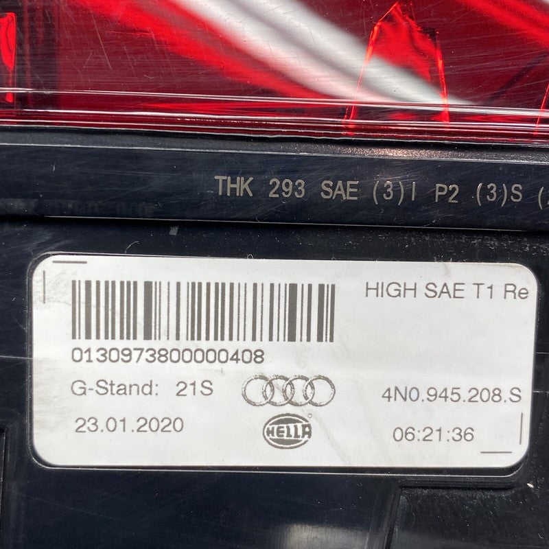 4N0945208S AUDI A8 TAIL LIGHT RIGHT PASSENGER 2019 2020 2021 2022 LED 4N0945208S OEM