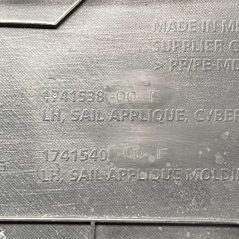 TESLA CYBERTRUCK BEDSIDE SAIL APPLIQUE LEFT 2024 2025 OEM 1741538-00-F
