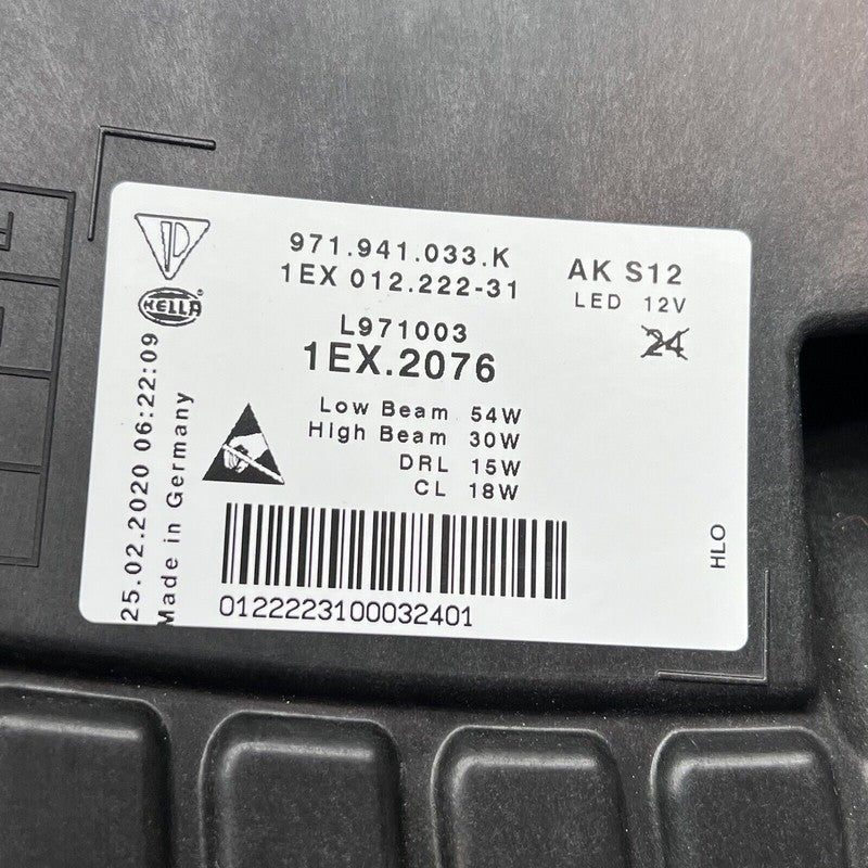 971941033K PORSCHE PANAMERA HEADLIGHT LEFT DRIVER FULL LED 2017 18 19 2020 OEM 971941033K