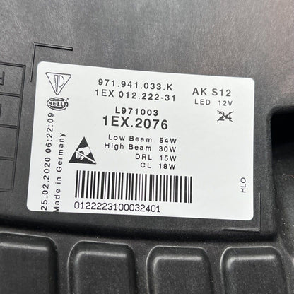 971941033K PORSCHE PANAMERA HEADLIGHT LEFT DRIVER FULL LED 2017 18 19 2020 OEM 971941033K