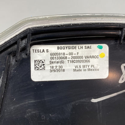 6005918-00-F TESLA MODEL S TAIL LIGHT LEFT DRIVER 6005918-00-F 2016 2017 2018 2019 2020 2021