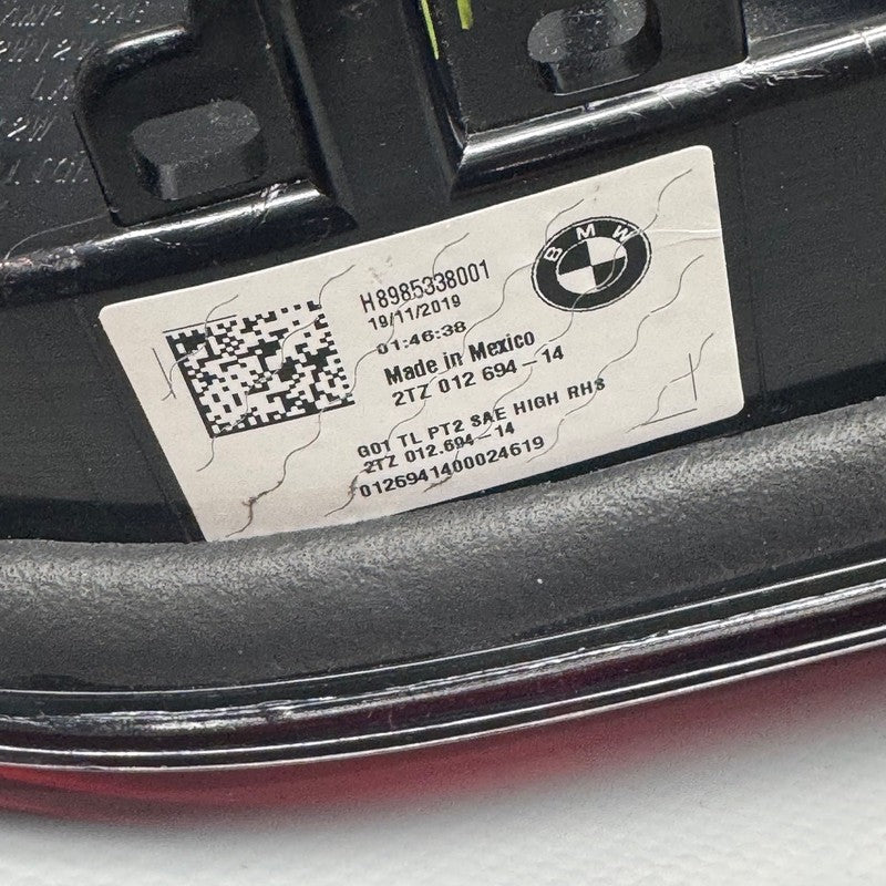BMW X3M TAIL LIGHT RIGHT INNER PASSENGER 2018 2019 2020 2021 OEM 89853