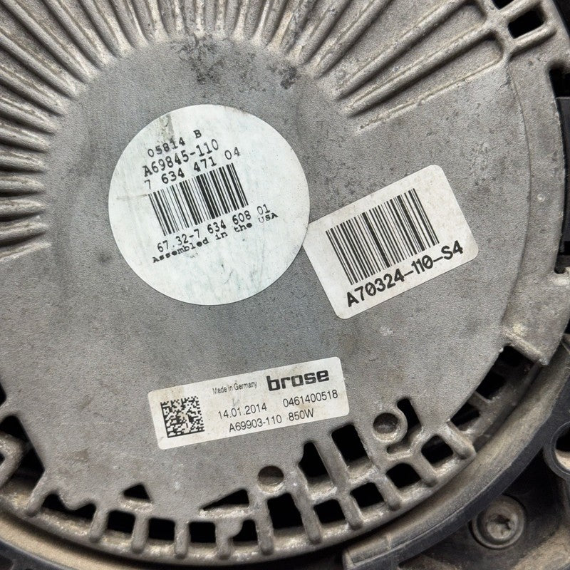 7629131 BMW X5 RADIATOR FAN X6 2014 2015 2016 2017 2018 2019 OEM 7629131