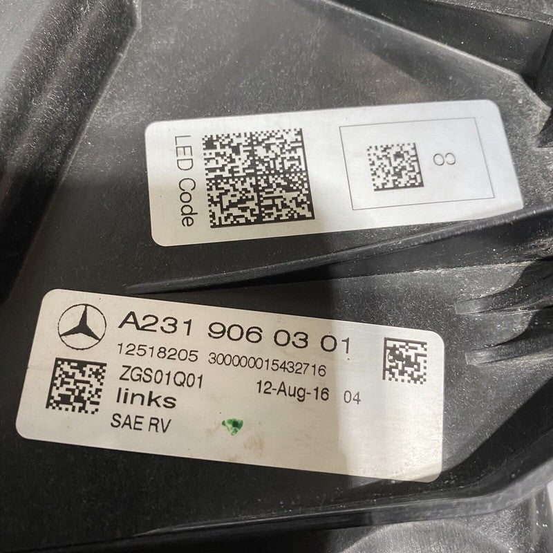 A2319060301 MECEDES BENZ SL450 HEADLIGHT SL550 LEFT DRIVER LED 2017 2018 2019 2020 OEM