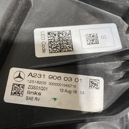 A2319060301 MECEDES BENZ SL450 HEADLIGHT SL550 LEFT DRIVER LED 2017 2018 2019 2020 OEM