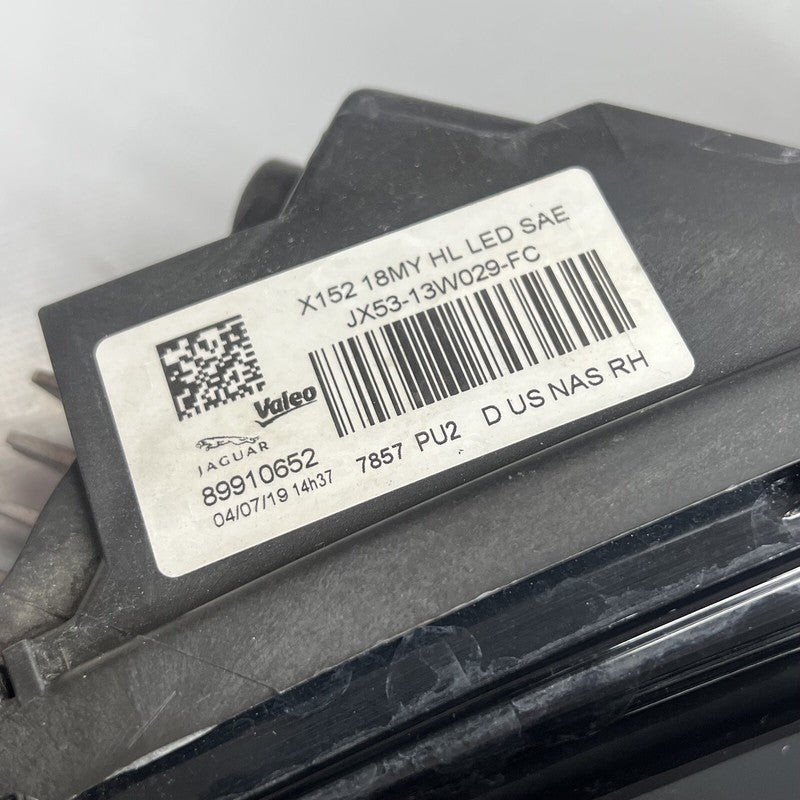 JX53-13W029-FC JAGUAR F-TYPE HEADLIGHT RIGHT PASSENGER 2018 2019 2020 LED OEM JX53-13W029-FC
