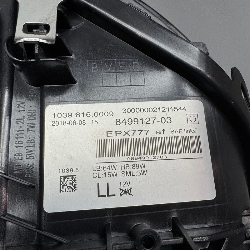 BMW 540I 530I M5 HEADLIGHT LEFT DRIVER 2017-2019 2020 AFTERMARKET 8499