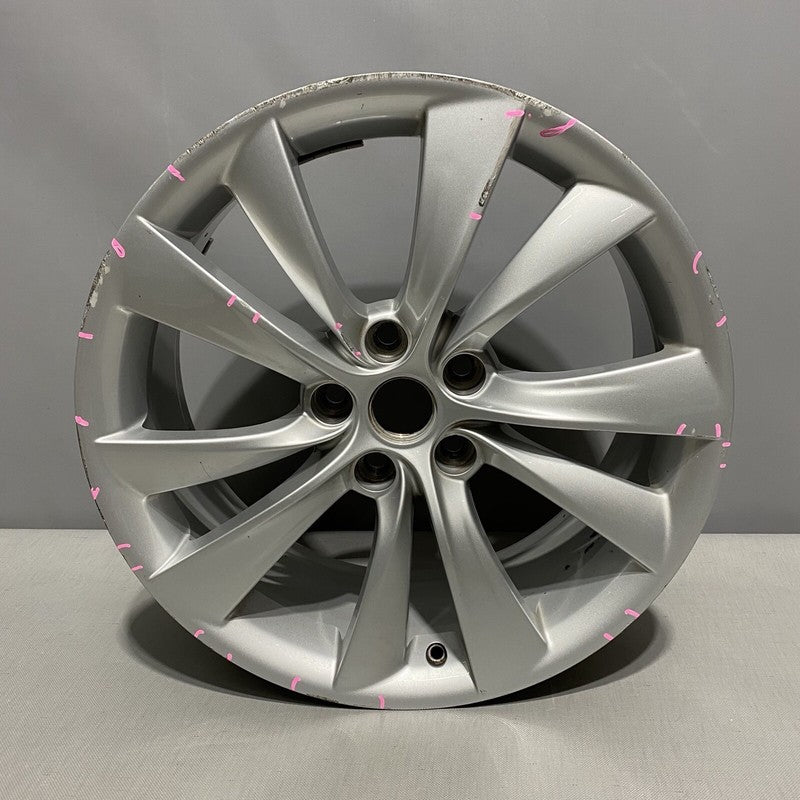 1024183-01-A TESLA MODEL S WHEEL RIM SILVER 19” 1024183-01-A OEM 2012 2013 2014 2015