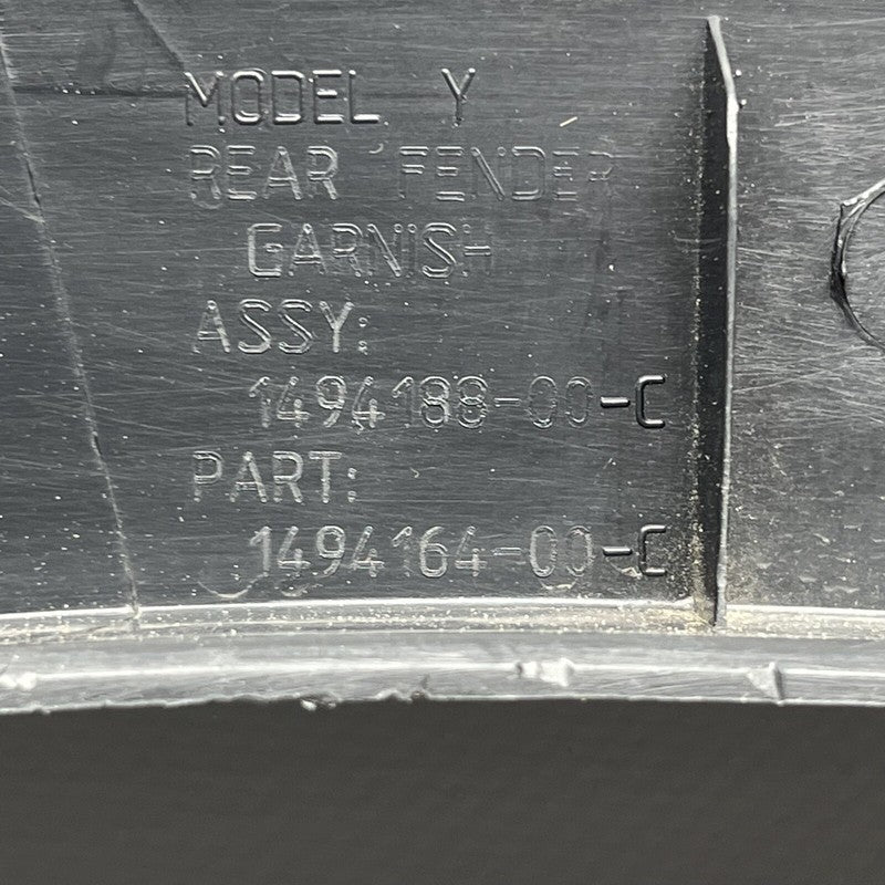 1494187-00-C TESLA MODEL Y WHEEL FLARE MOLDING RIGHT REAR 2020 21 22 2023 OEM 1494187-00-C