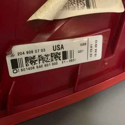 A2049060703 MERCEDES BENZ C250 TAIL LIGHT RIGHT SIDE 2012 2013 2014 LED OEM A2049060703