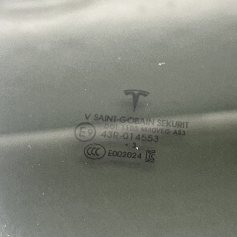 TESLA MODEL Y DOOR GLASS RIGHT REAR 2020 2021 2022 2023 2024 OEM