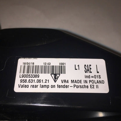 95863106121 PORSCHE CAYENNE S TAIL LIGHT LEFT DRIVER SIDE 2015 2016 2017 LED OEM