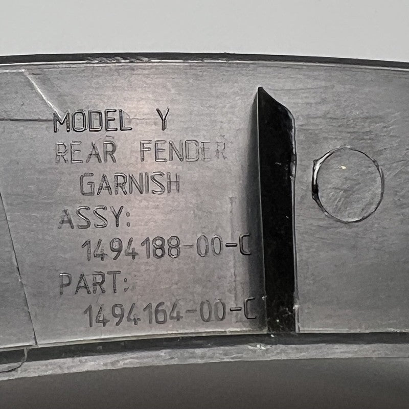 1494188-00-c TESLA MODEL Y WHEEL FLARE GARNISH RIGHT REAR 2020 2021 2022 2023 1494188-00-C
