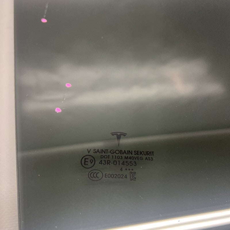 TESLA MODEL Y DOOR GLASS RIGHT REAR 2020 2021 2022 2023 2024 OEM