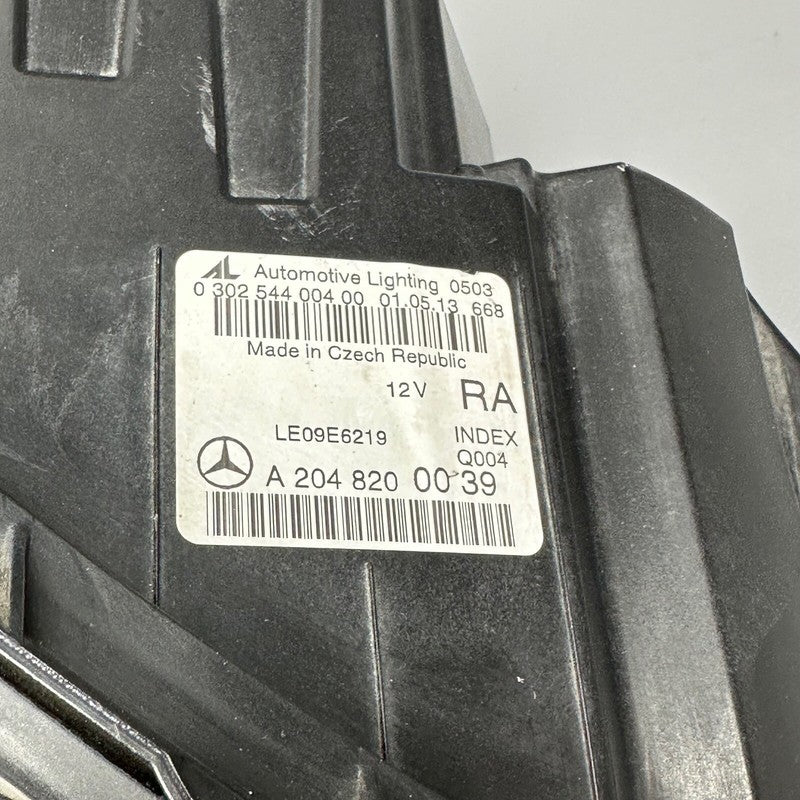 A2048200039 MERCEDES BENZ C250 HEADLIGHT RIGHT PASSENGER 2012 13 2014 HALOGEN A2048200039