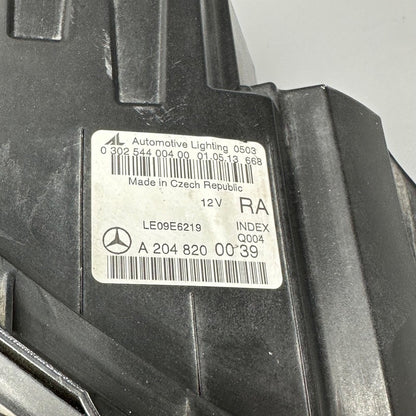 A2048200039 MERCEDES BENZ C250 HEADLIGHT RIGHT PASSENGER 2012 13 2014 HALOGEN A2048200039