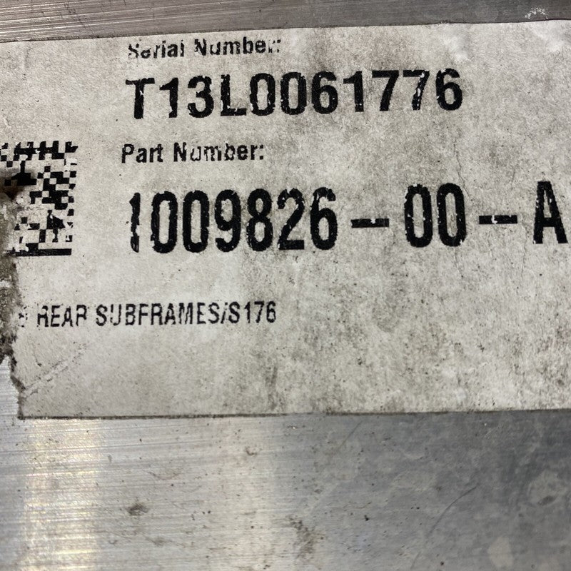 1009826-00-A TESLA MODEL S CROSSMEMBER REAR SUBFRAME RWD 1009826-00-A 2012 2013 2014 2015 OEM