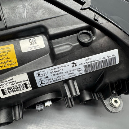 A2318206361 MERCEDES BENZ SL550 HEADLIGHT LEFT 2013 2014 2015 2016 BI-XENON OEM A2318206361 