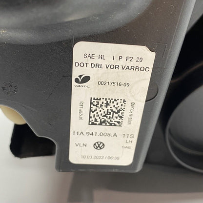 11A941005A VOLKSWAGEN ID4 HEADLIGHT LEFT DRIVER 11A941005A 2021 2022 OEM