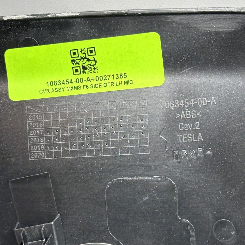 1083454-00-A TESLA MODEL X FRONT LEFT SEAT SWITCH OUTER COVER TRIM 2016 2017 2018 2019 2020