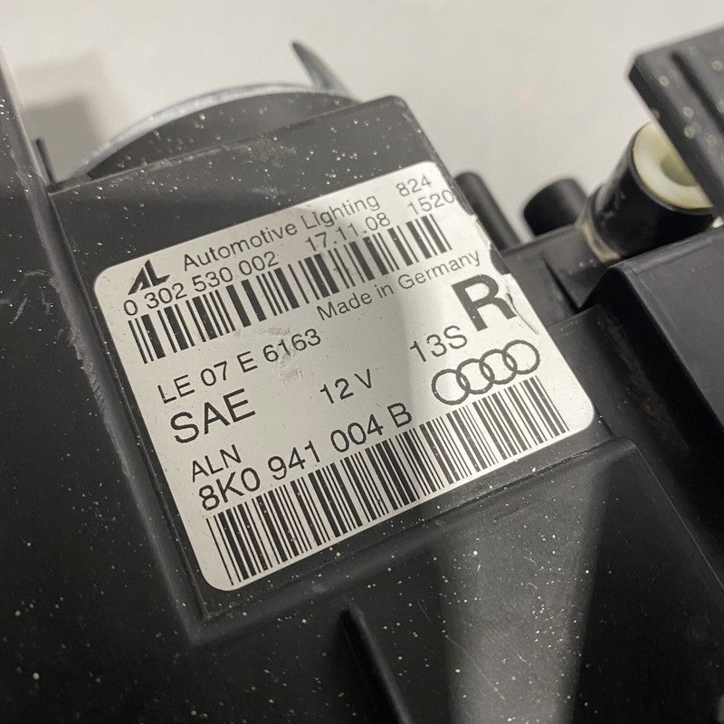 AUDI A4 HEADLIGHT RIGHT PASSENGER HALOGEN 8K0941004B 2009 2010 2011 20