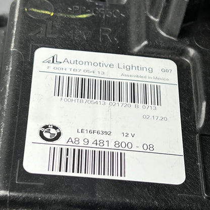 9481800-08 BMW X7 HEADLIGHT RIGHT PASSENGER LED 2019 2020 2021 2022 OEM 9481800-08