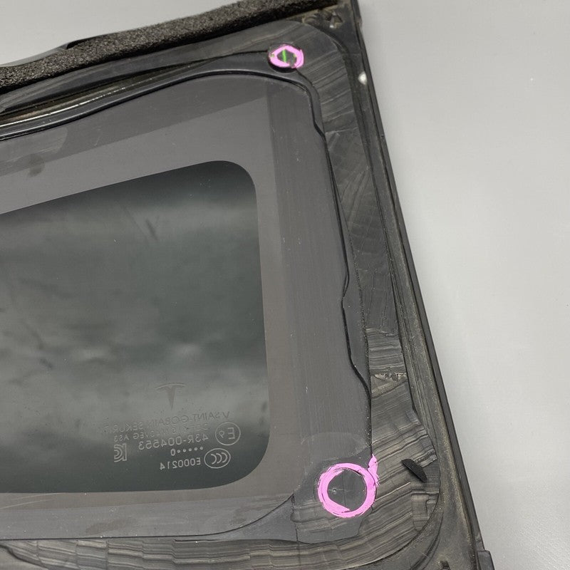 1034906-80-F TESLA MODEL X QUARTER GLASS LEFT DRIVER 2016 2017 18 2019 2020 OEM 1034906-80-F