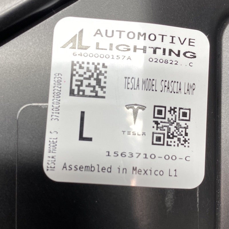 1563710-00-C TESLA MODEL S PLAID FOG LIGHT LEFT DRIVER 3 PIN 2021 2022 2023 OEM 1563710-00-C