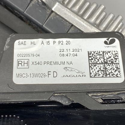 M9C3-13W029-FD JAGUAR E PACE HEADLIGHT RIGHT PASSENGER LED 2021 2022 OEM M9C3-13W029-FD