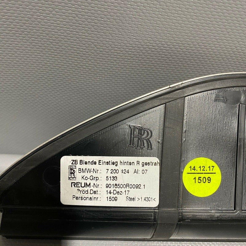 7200424 ROLLS ROYCE GHOST RR4 SILL COVER RIGHT REAR STAINLESS STEEL 2008 -2019 OEM