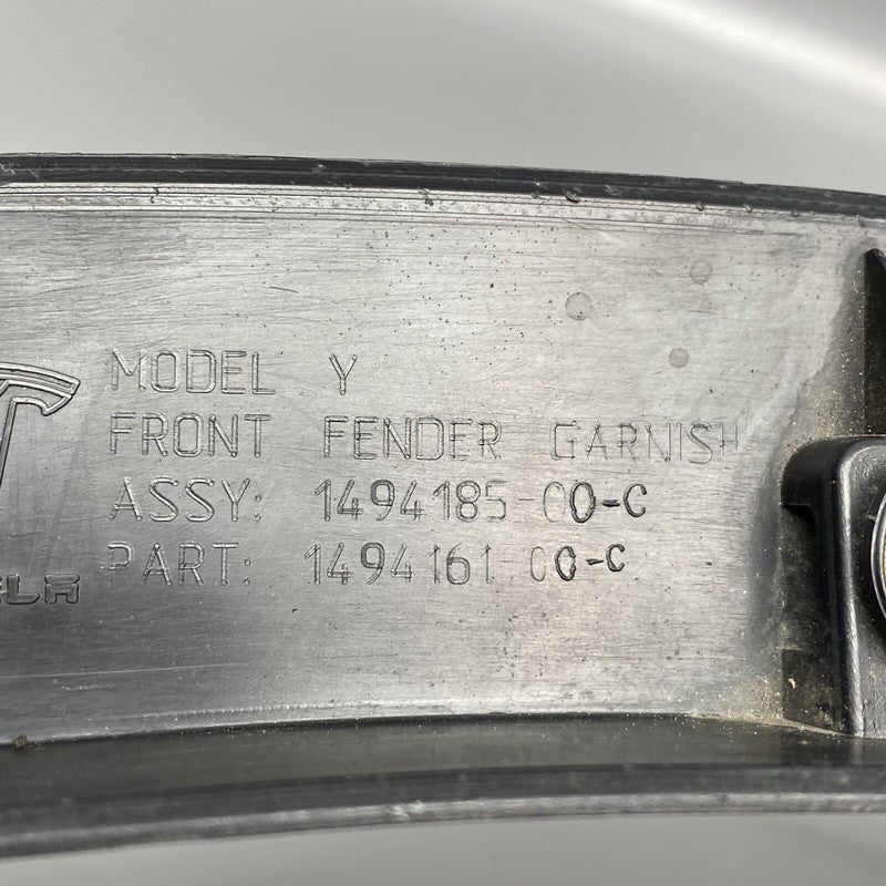 1494185-00-C TESLA MODEL Y FENDER FLARE LEFT FRONT 1494185-00-C 2020 2021 2022 OEM