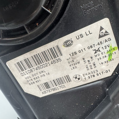 7378517 2014 2015 2016 BMW 535 550 M5 HEADLIGHT LEFT DRIVER XENON AFS OEM 7378517
